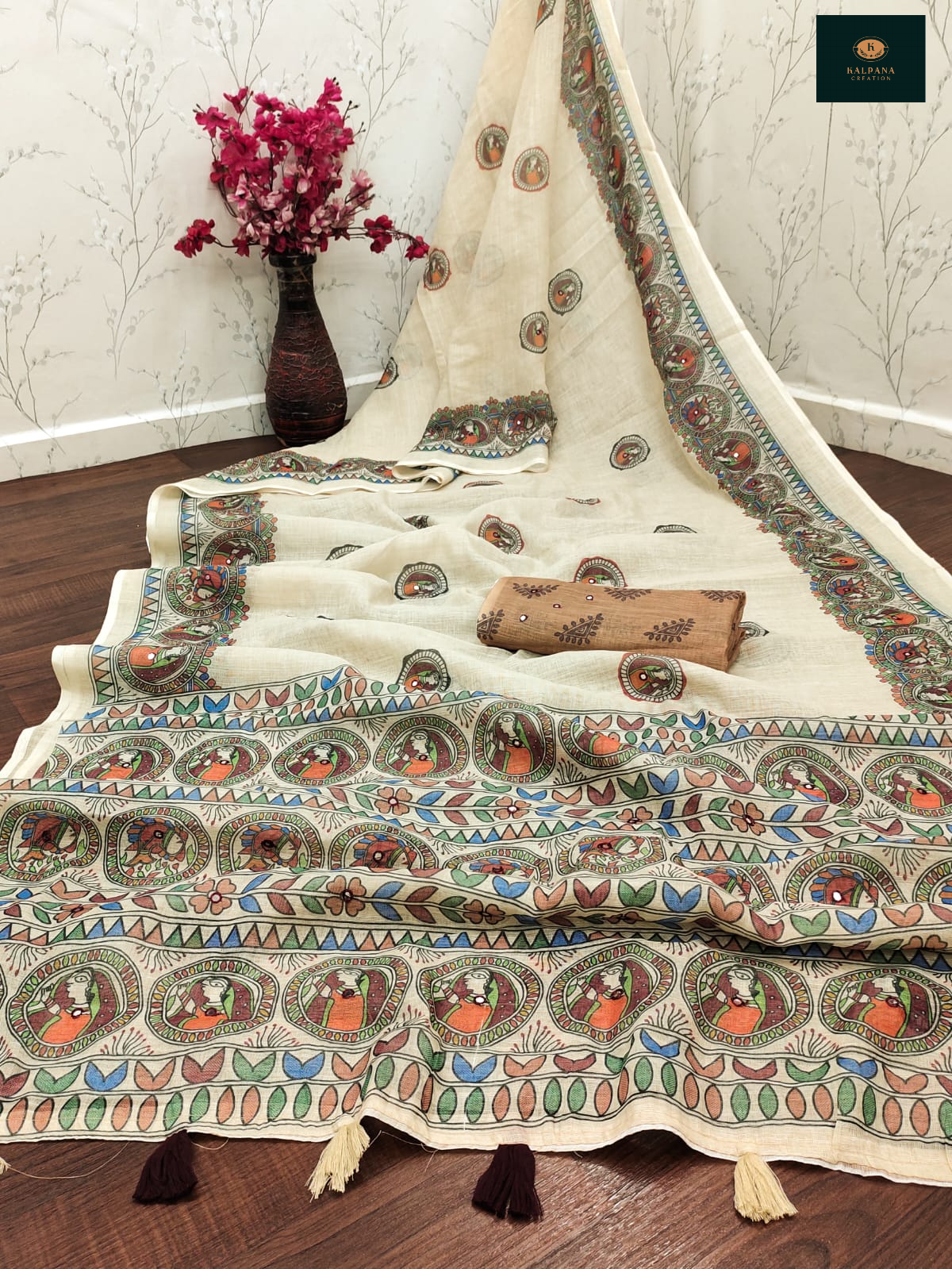 PREMIUM QUALITY LINEN COTTON SAREE